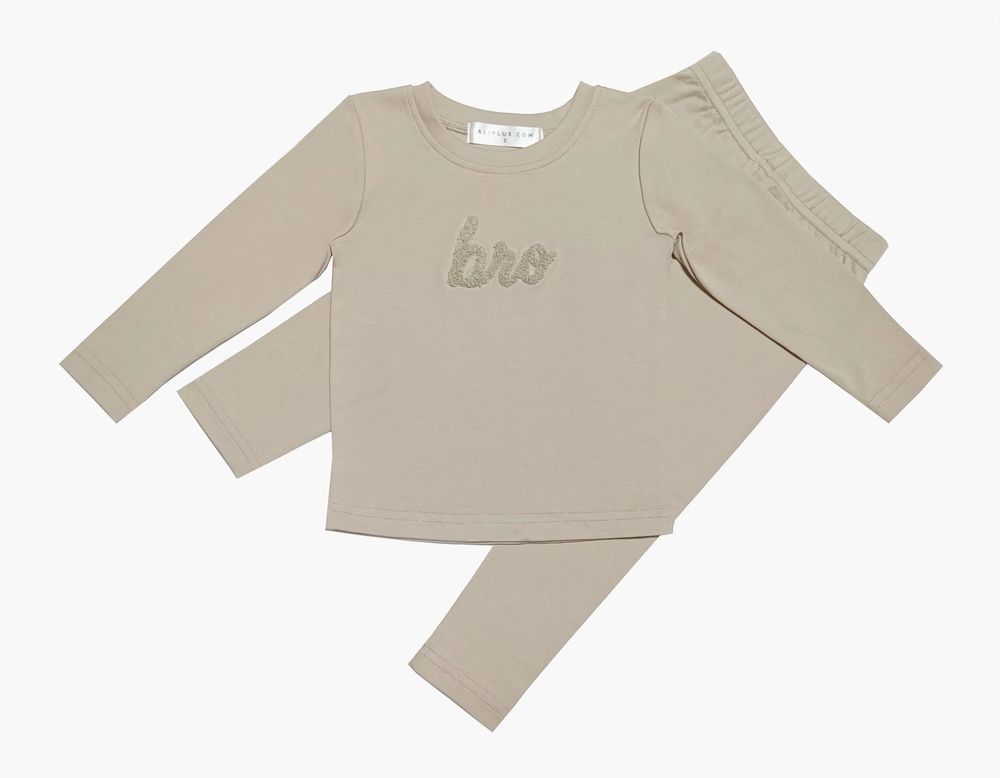 Sibling Loungewear Collection boy apricot set – Ali Plus AW26