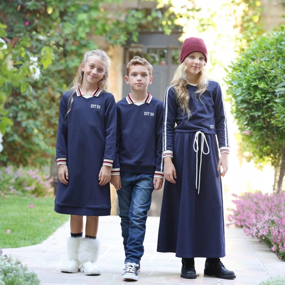Navy Printed Collection – Ali Mali AW26 family matching collection