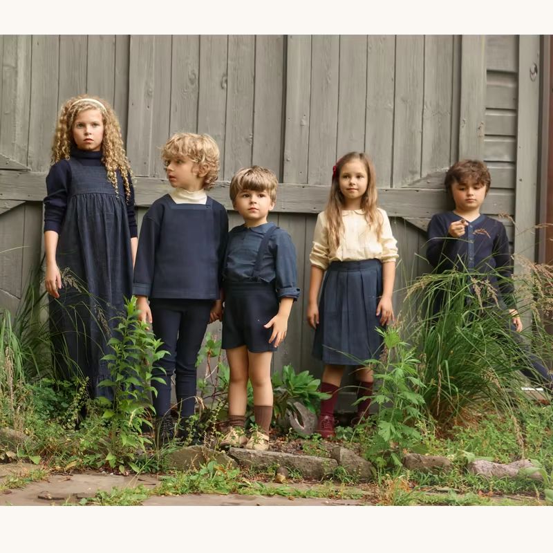 Navy Windowpane AW26 family matching collection – Ali & Co