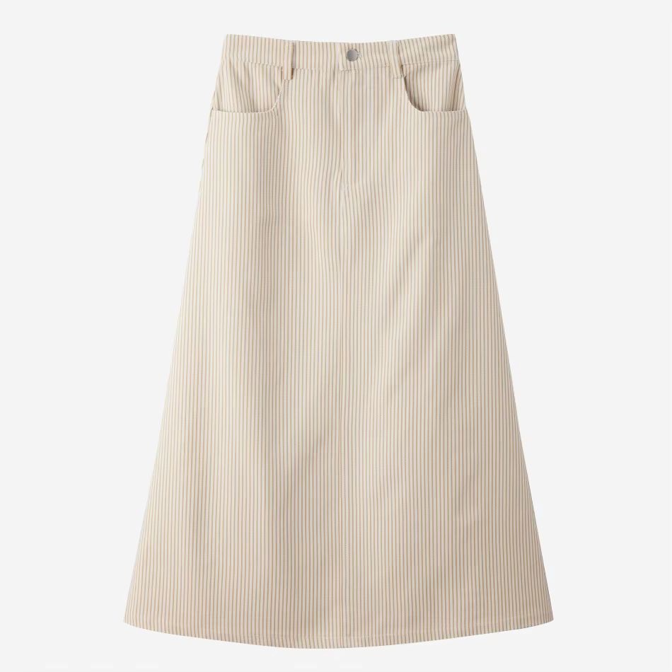 Pinstripe Denim Collection – Maxi Skirt