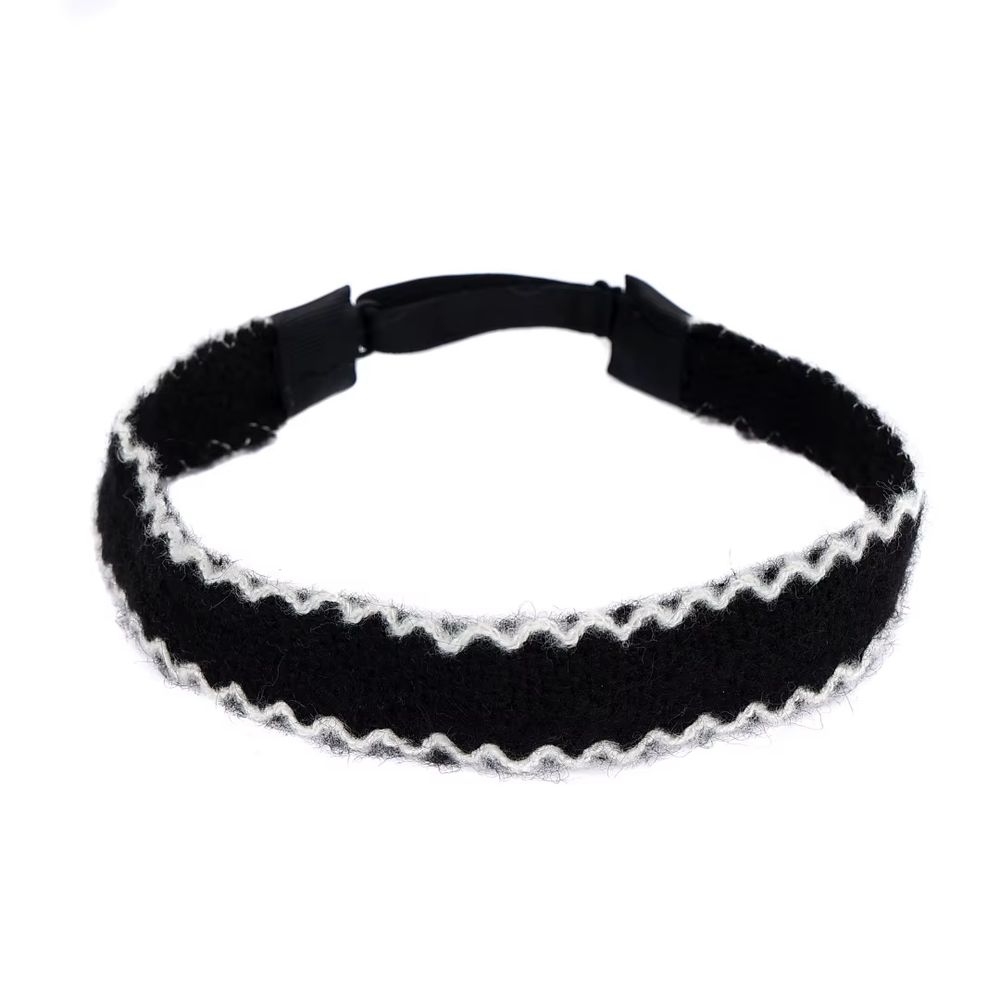 Black Velvet Bow Headband Elastic Headband