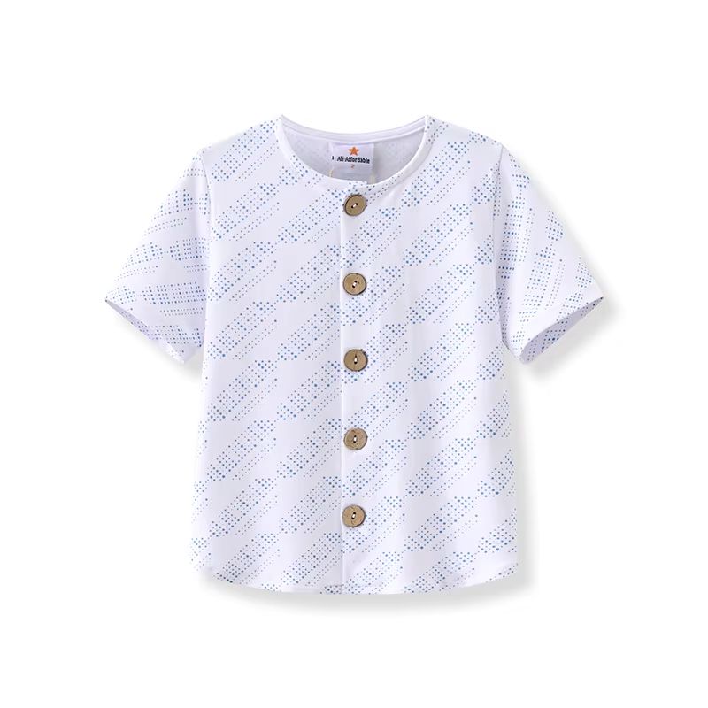 Elegant Blue Shabbos Collection – Boy Short Shirt