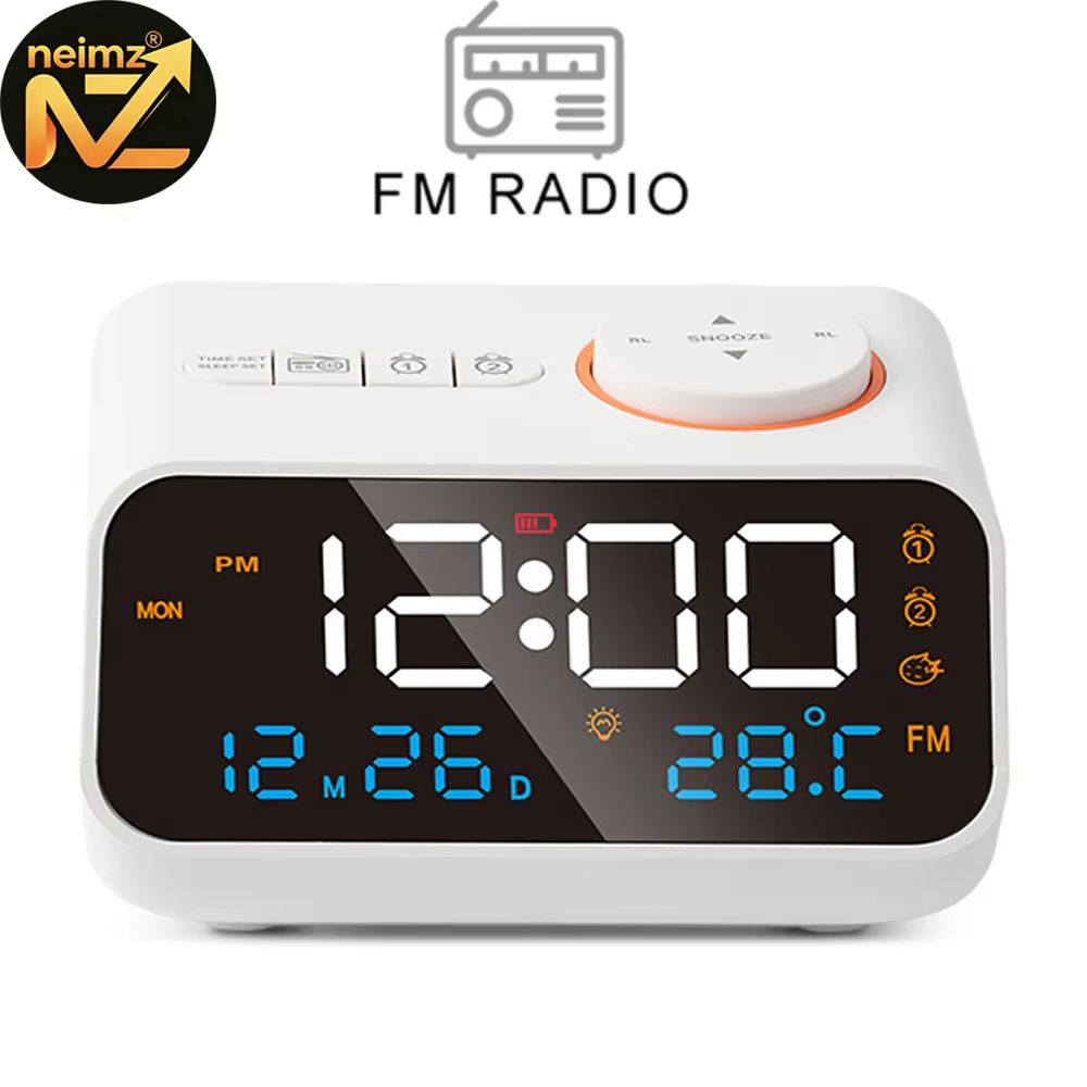FM Radio Alarm Clock – Black