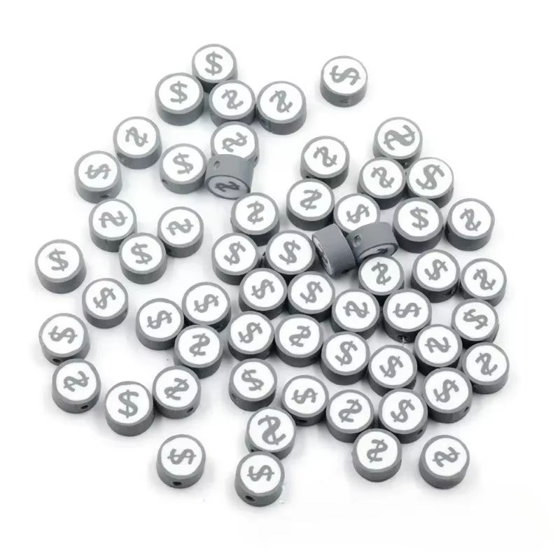 Chanukah Hebrew Letter Beads – White