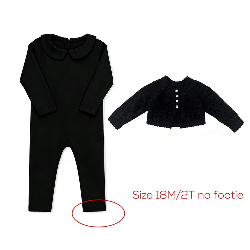 Baby Collection – Black Footless Romper & Cardigan Set – Ali Picks AW26