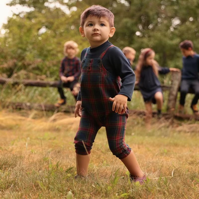 Prep Plaid Boys Romper