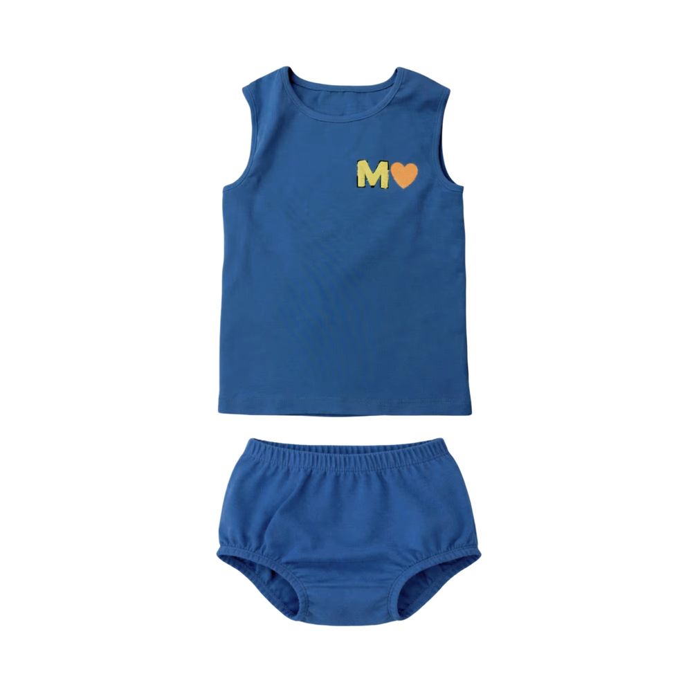 Mali's Ss Blue Embroidery Collection – Baby Girl Set