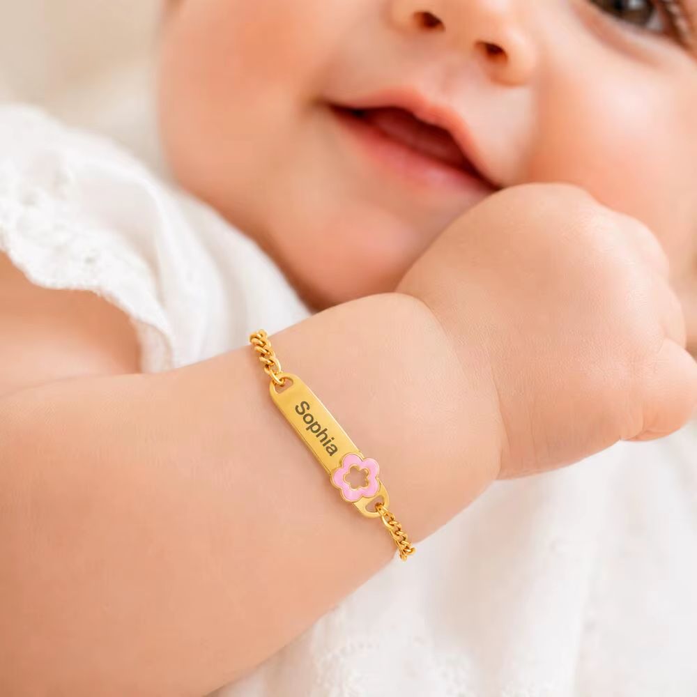 Personalised Flower Name Bracelet