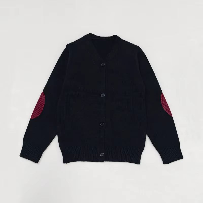 Heritage Weave Black Patch Cardigan – Ali & Co AW26