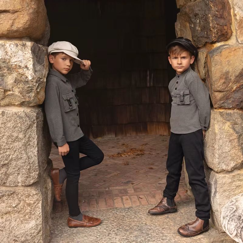 Charcoal Mist Collection – Little Boy Shirt