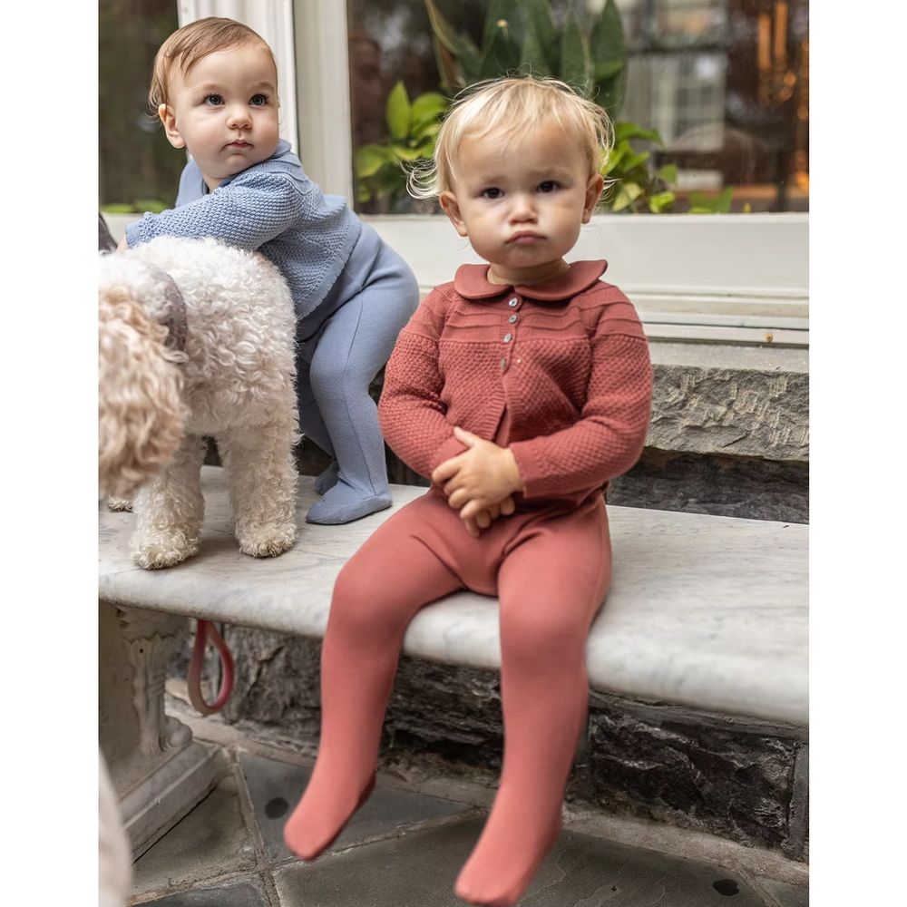 Baby Collection – Navy Footless Romper & Cardigan Set