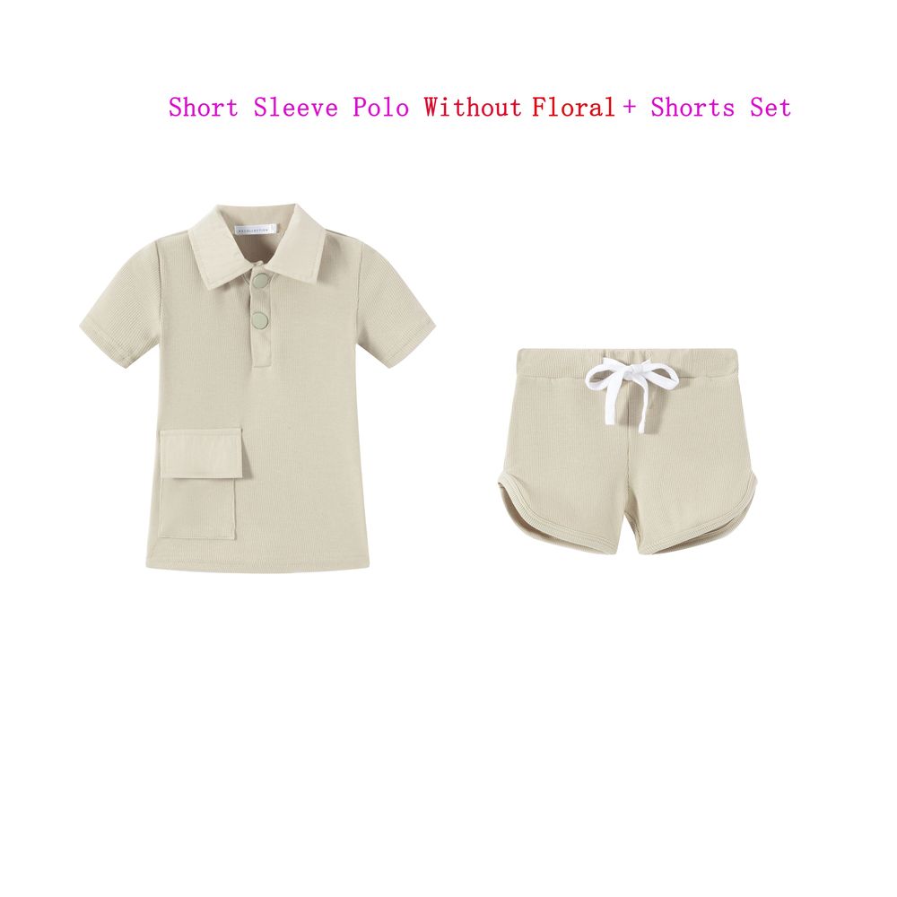 The Garden Collection – Taupe-Polo Set
