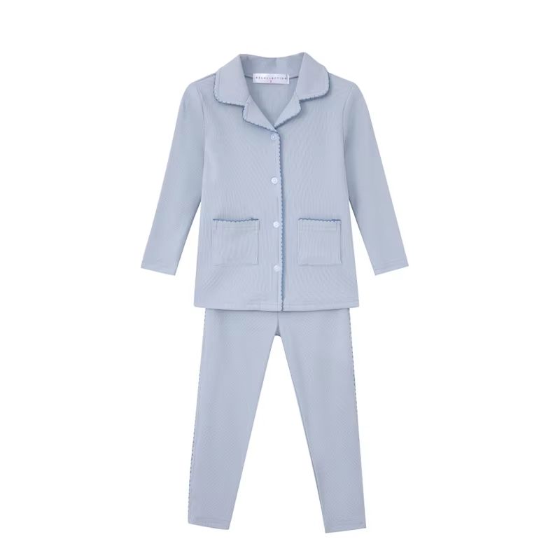 Button Loungewear – Blue Set