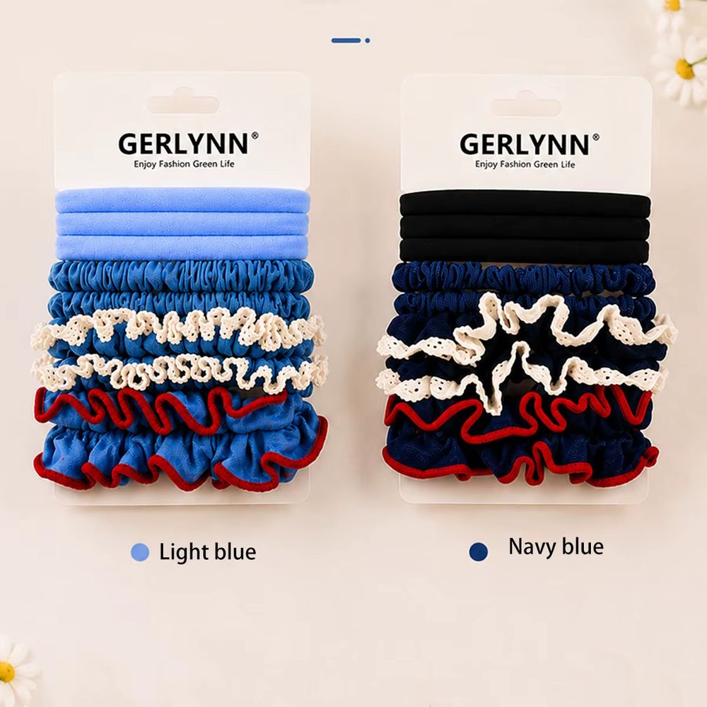 9-Piece Fabric Hair Tie Set For Everyday Wear