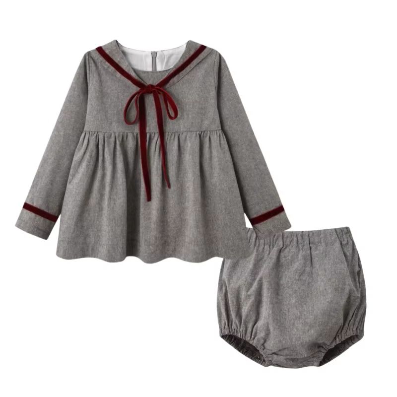 Grey Sailor Collection – Baby Girls Set
