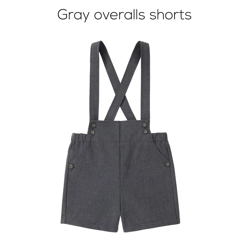 Tea Time Collection – Gray Overall Short