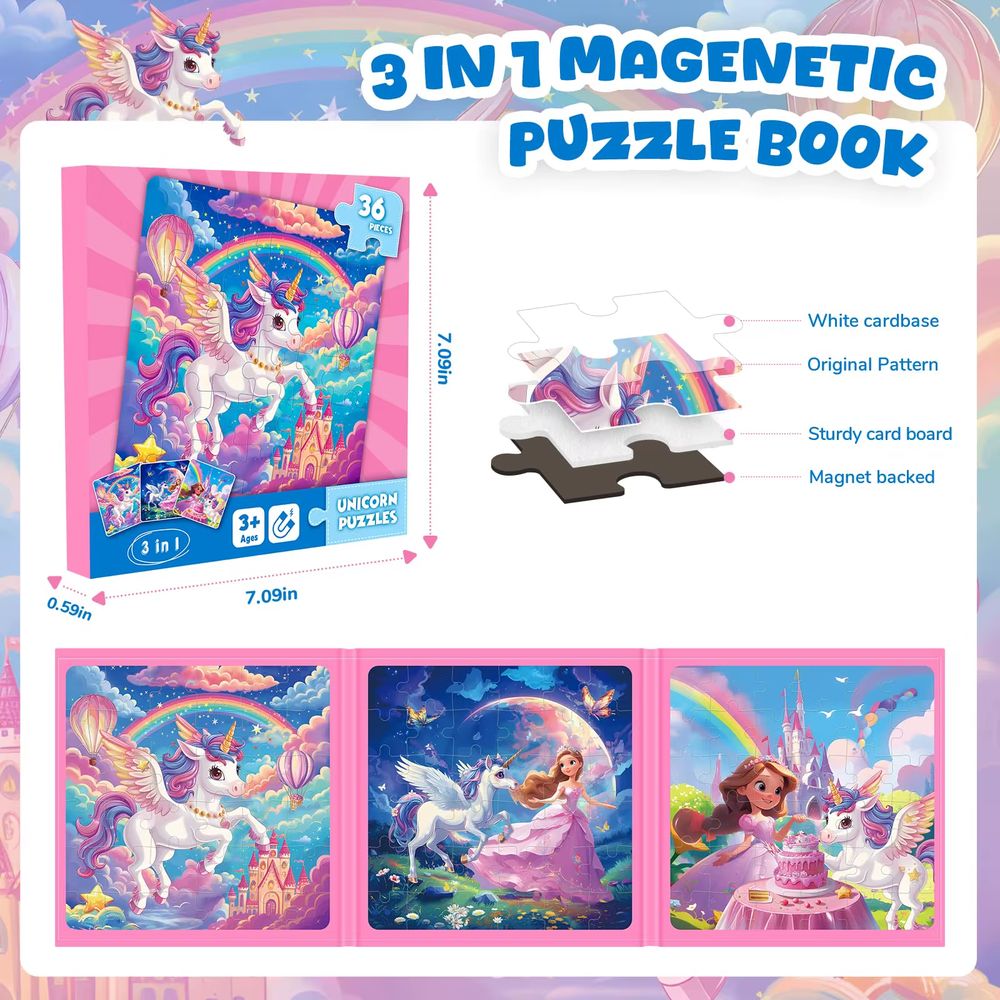 Magnetic Unicorn Puzzle – Dinosaur
