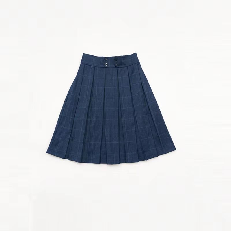 Navy Windowpane β Teen Skirt β Ali & Co AW26