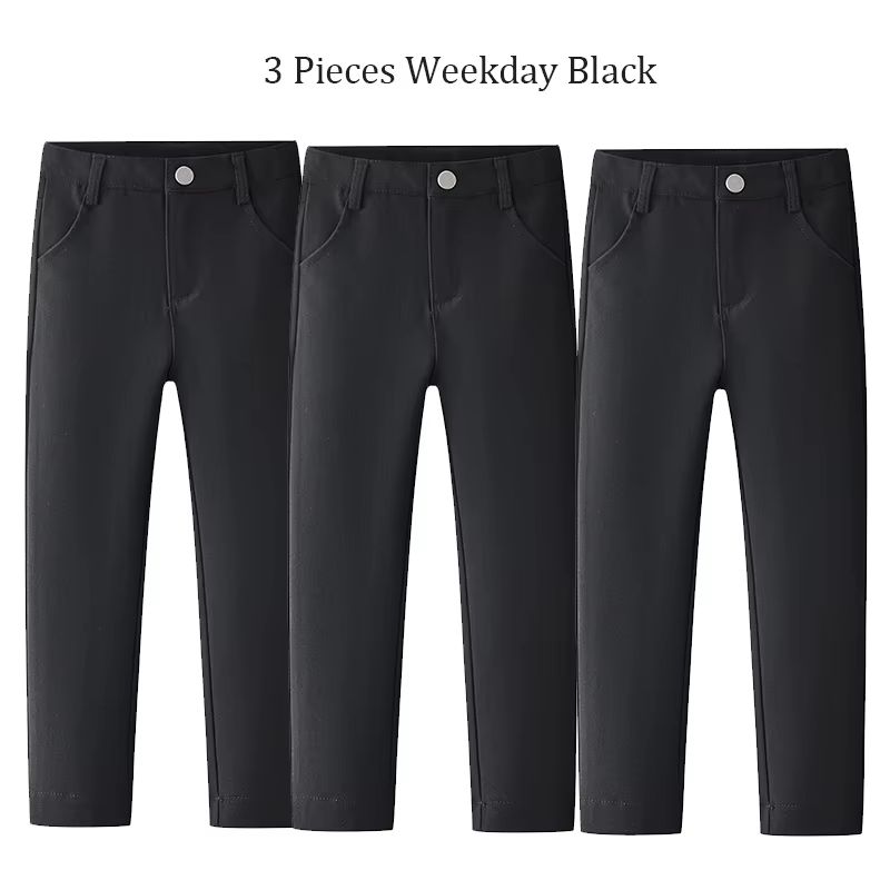 Black & Navy Stretch Trousers – 3Pcs Black Weekday – Ali Affordable AW26