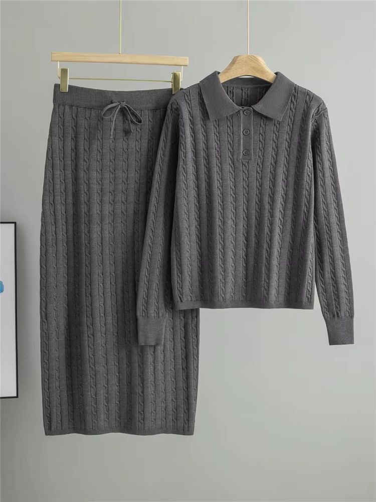 Knit Sweater & Maxi Skirt Set