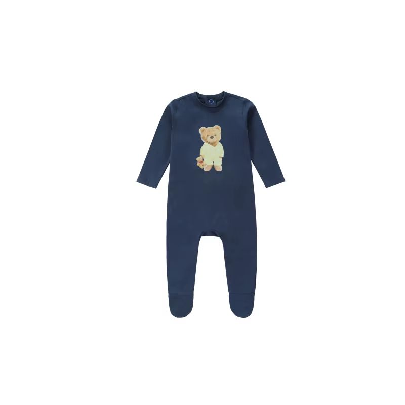 Teddy Bear Pyjamas – Blue Romper
