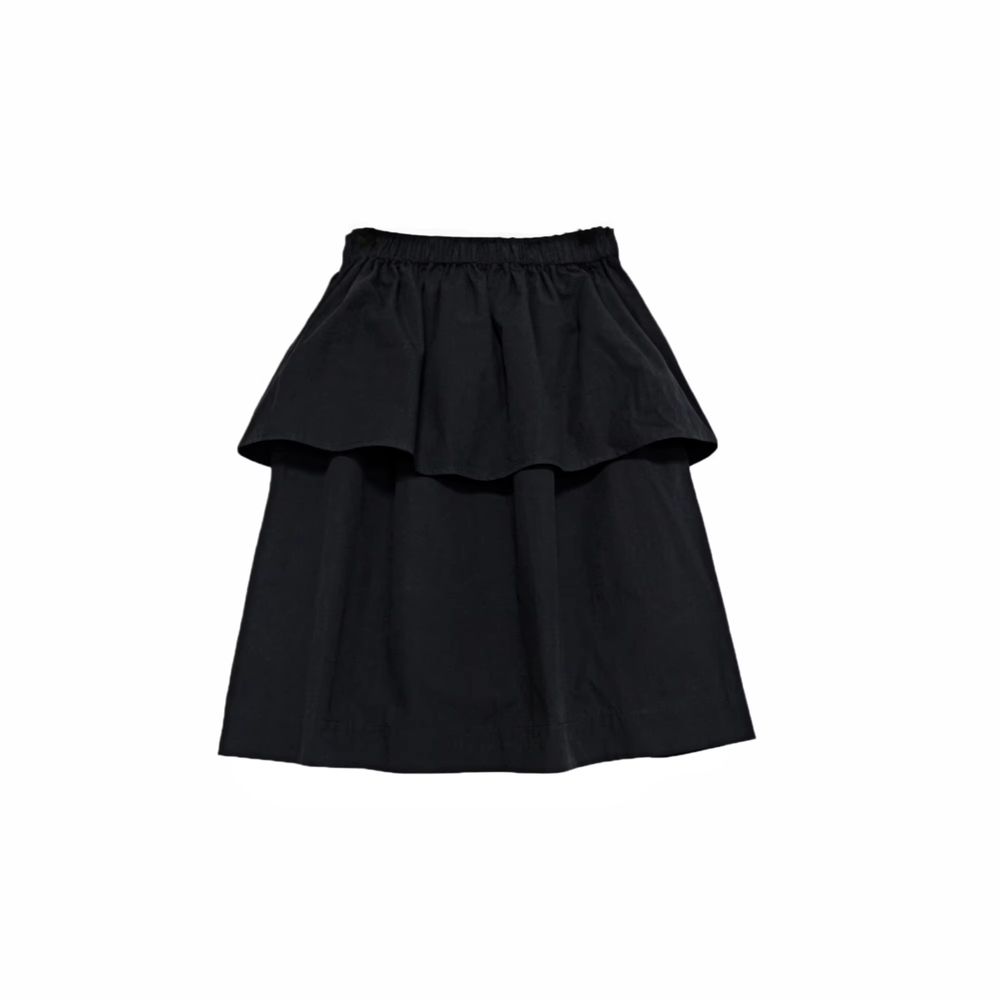 Elegant Blue Floral Collection – Girls Black Skirt – Barcali AW26