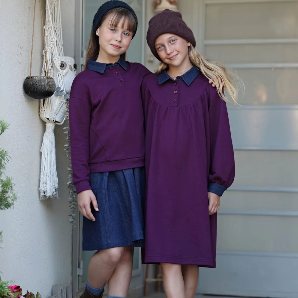 Denim Collar Collection – Girls Sweatshirt