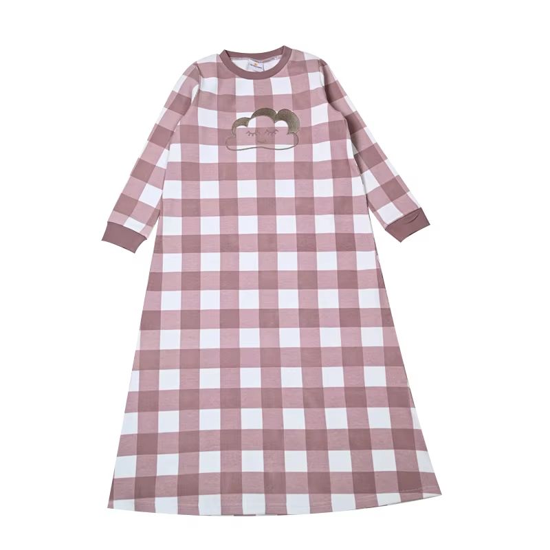 Green Pink Ribbed Pajamas – Pink Nightgown