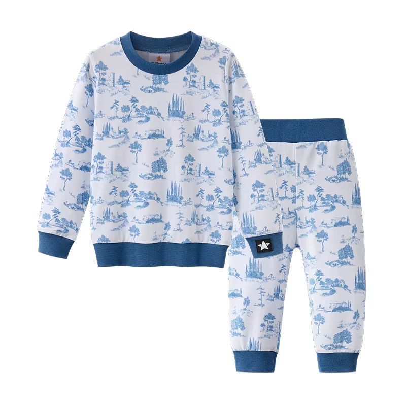 Toile Tranquility Pajamas – Boy Long Pajamas