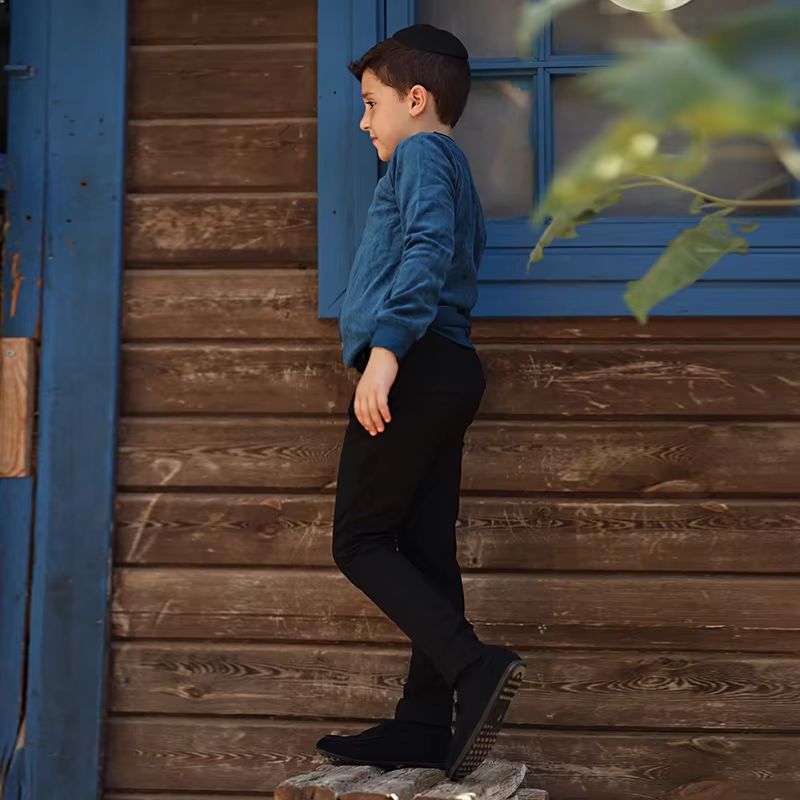 Black & Navy Stretch Trousers – Black Weekday
