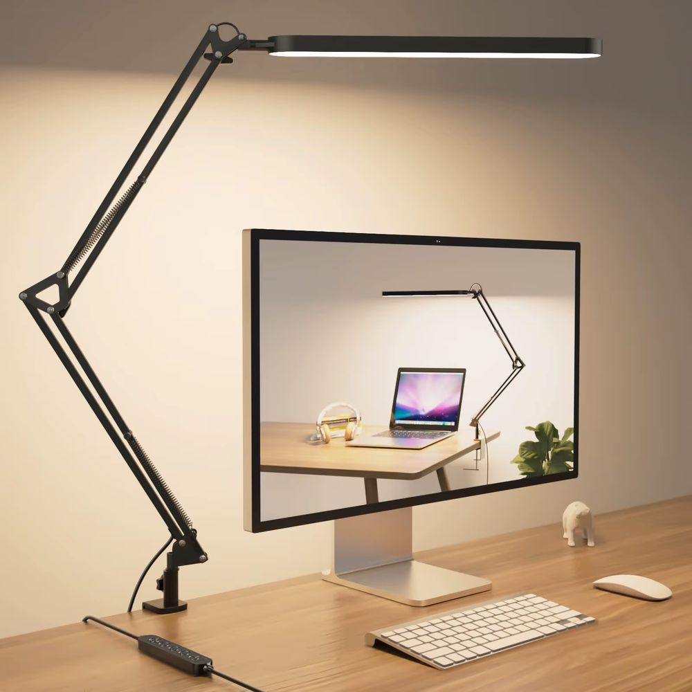 Long-Arm Clamp Desk Lamp