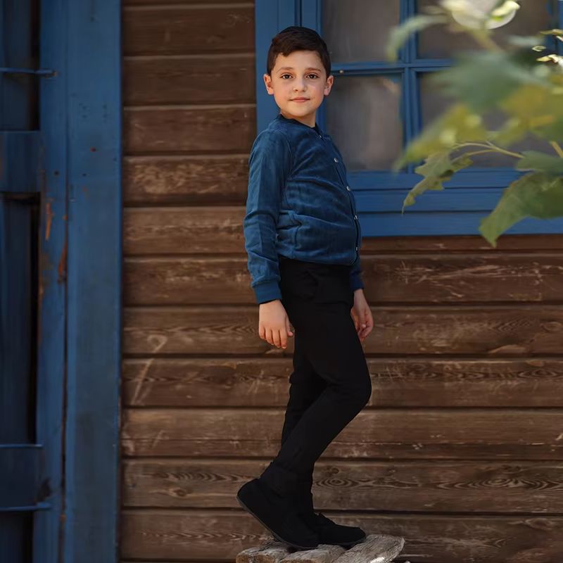 Black & Navy Stretch Trousers – Black Weekday
