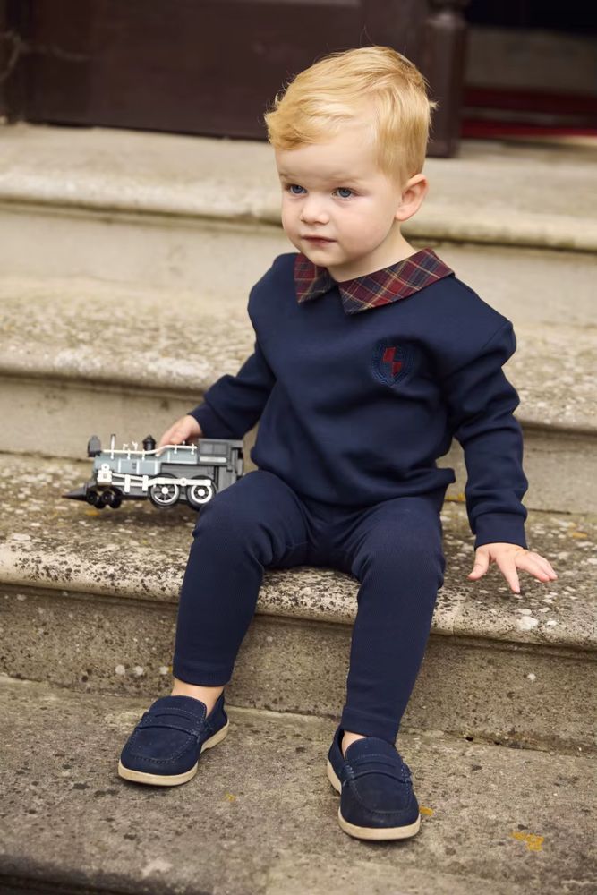 Denim Varsity Collection – Navy Baby Boy Set