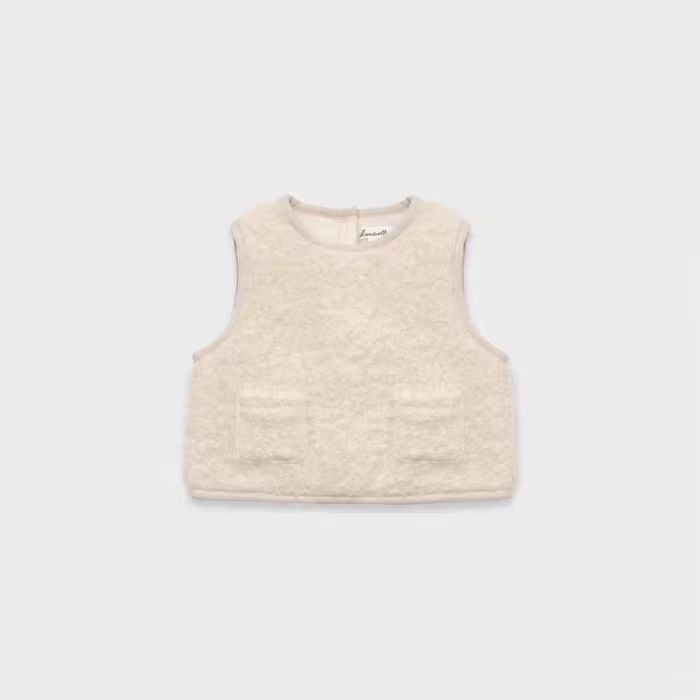 Girls' Ivory Knit Vest