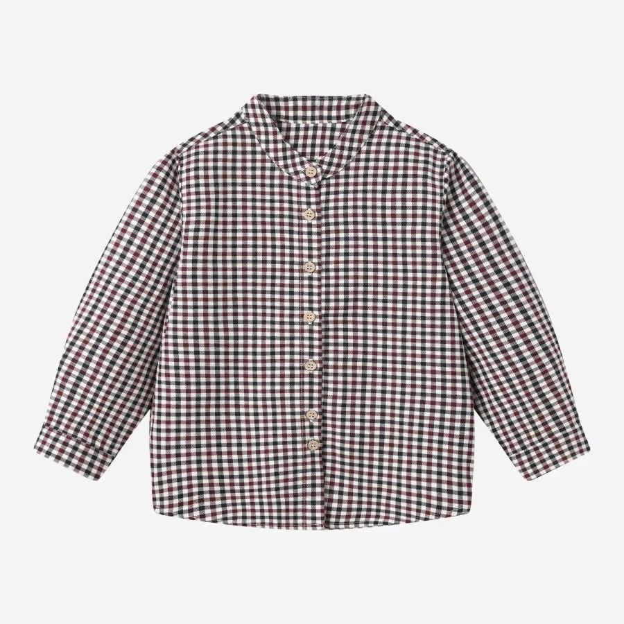 Silk Wool Knitting Collection – Boys Check Shirt