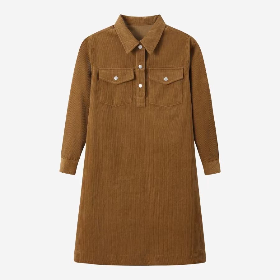 Corduroy + Sweatshirt Collection – Corduroy Brown Dress