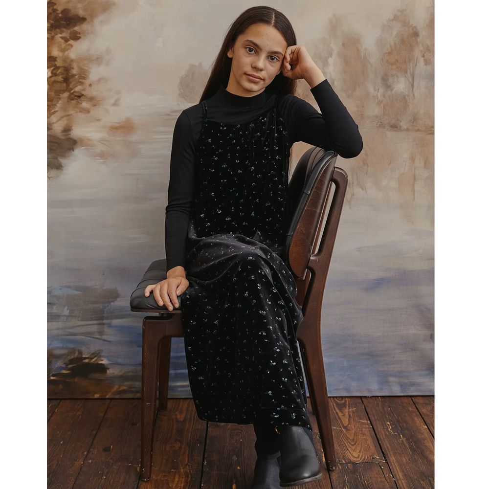 Teen Set Collection – Black Velour Set