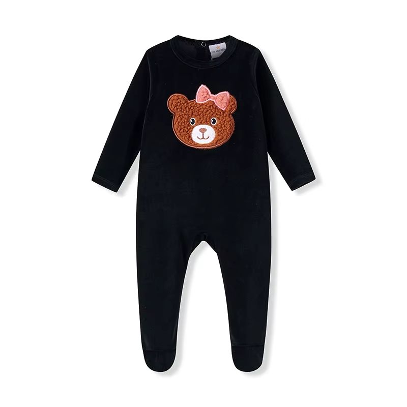Snuggle Bear Pajamas – Girl Baby Romper