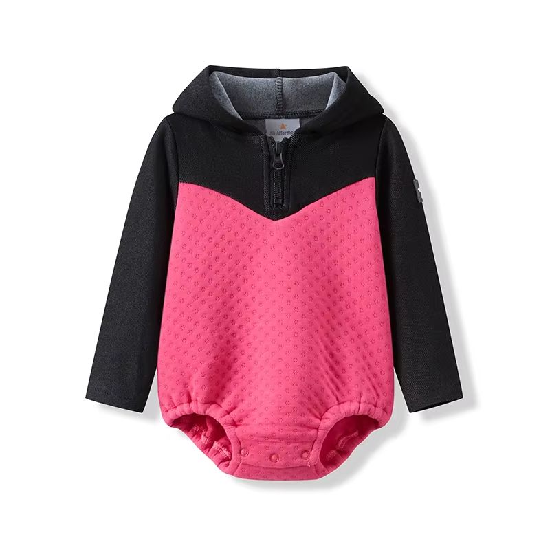 Colorburst Cozies Hooded Set – Pink Baby Romper