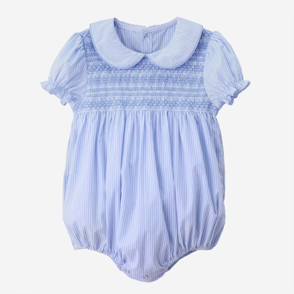 Blue & Pink Smocking Collection – Blue Baby Girl