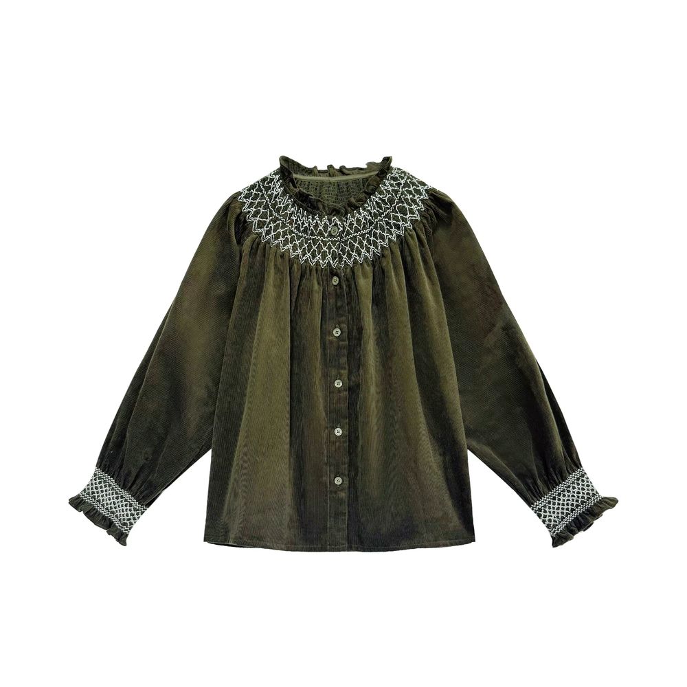 Deep Olive Corduroy Collection Deep Olive Corduroy Shirt – Ali Plus AW26
