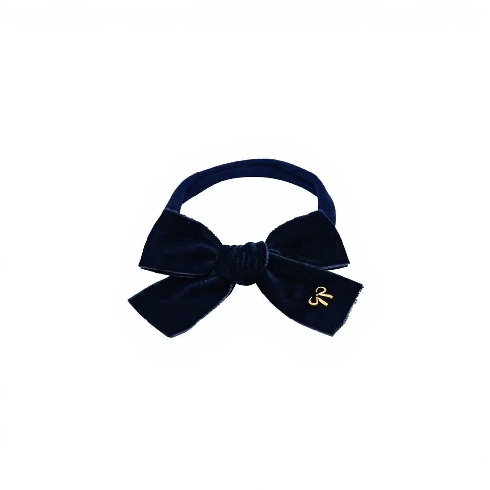 Navy Nylon Bow Headband – Ali Picks AW26