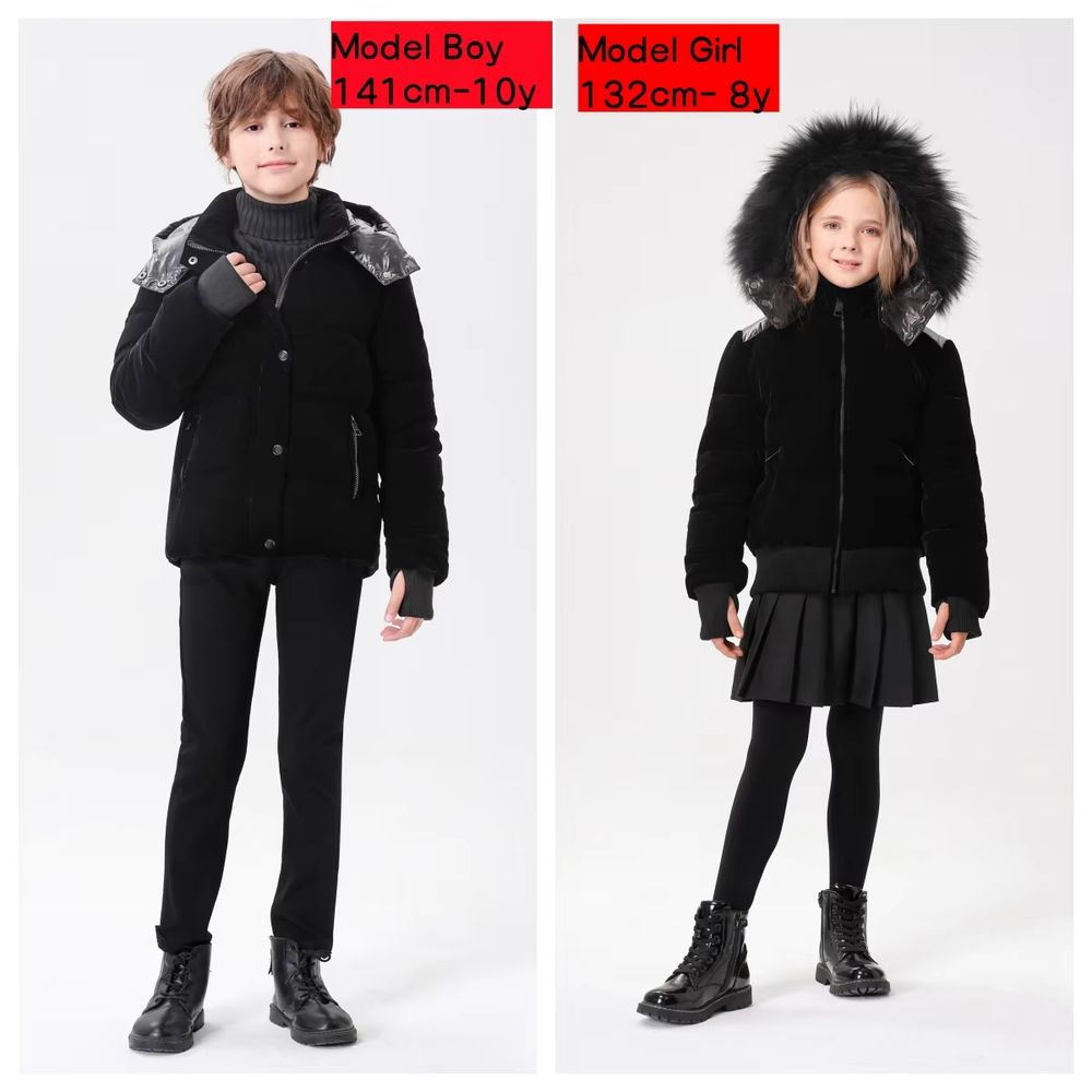 Long Velvet Down Coat – No Fur