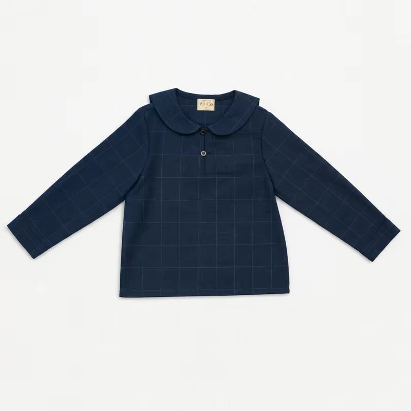 Navy Windowpane β Windowpane Shirt β Ali & Co AW26
