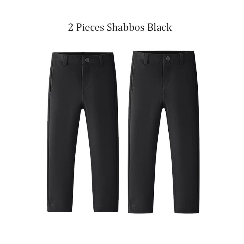 Black & Navy Stretch Trousers – 2Pcs Black Shabbos – Ali Affordable AW26