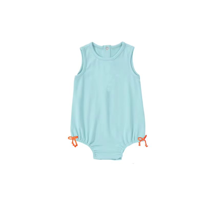 Spring Cotton Navy Blue – Teal Blue Romper