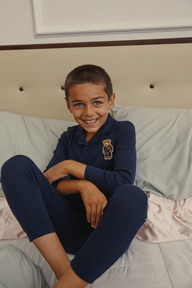 Teddy Loungewear Collection – Boy Blue Romper