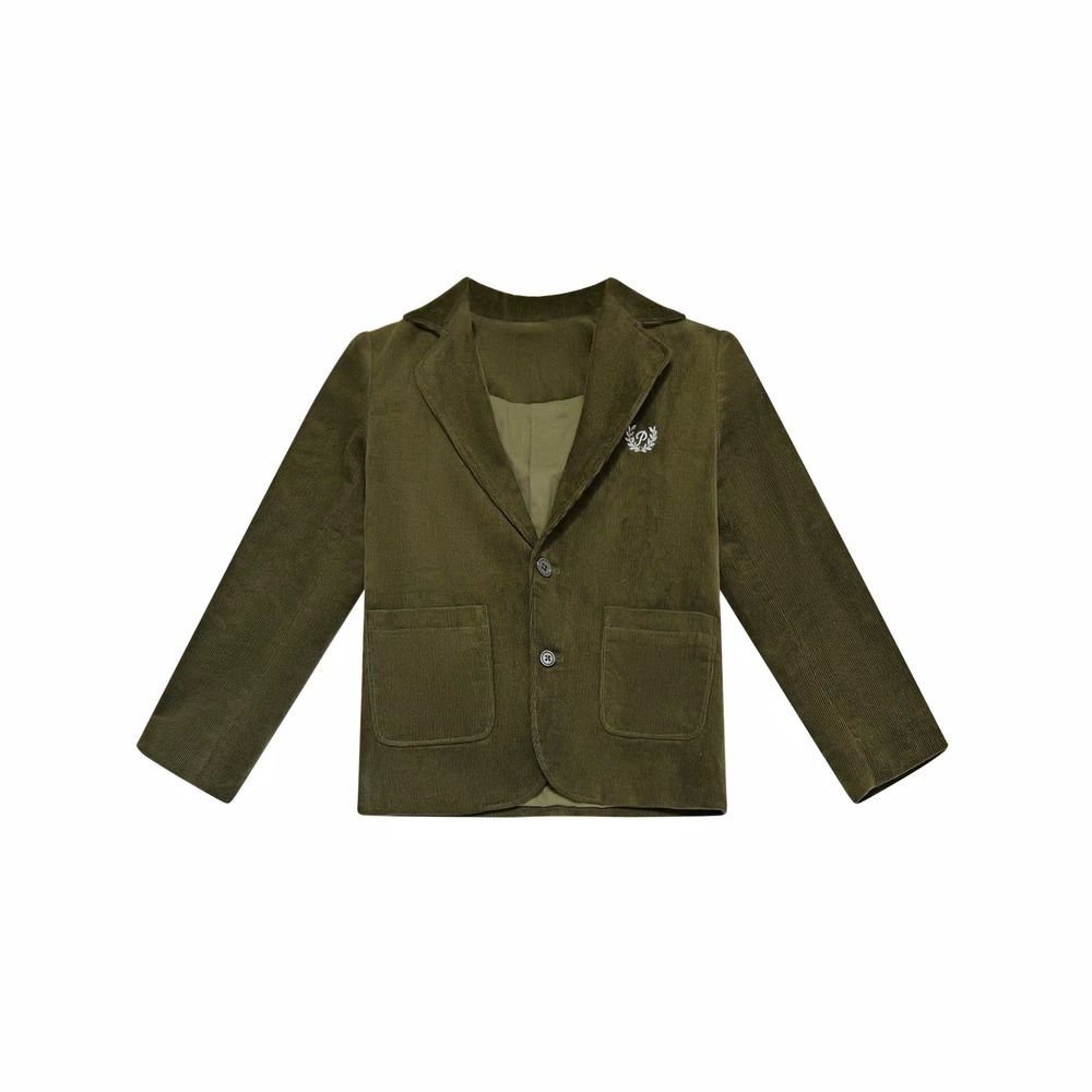 Deep Olive Corduroy Collection Green Blazer – Ali Plus AW26