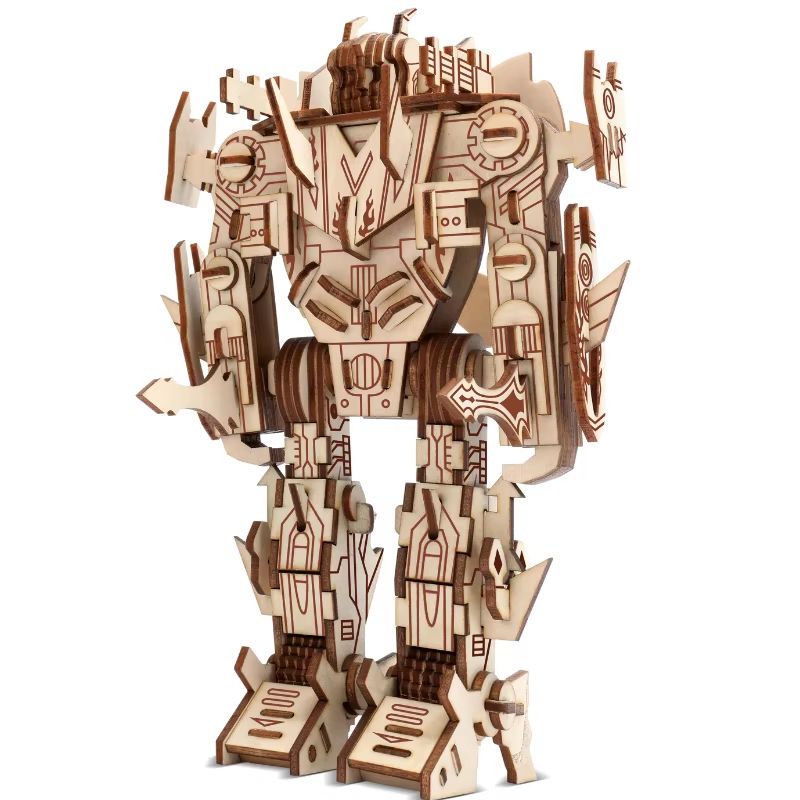 Wooden 3D Robot Puzzle