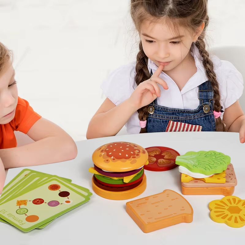Wooden Play Food – Burger Stack – Burger